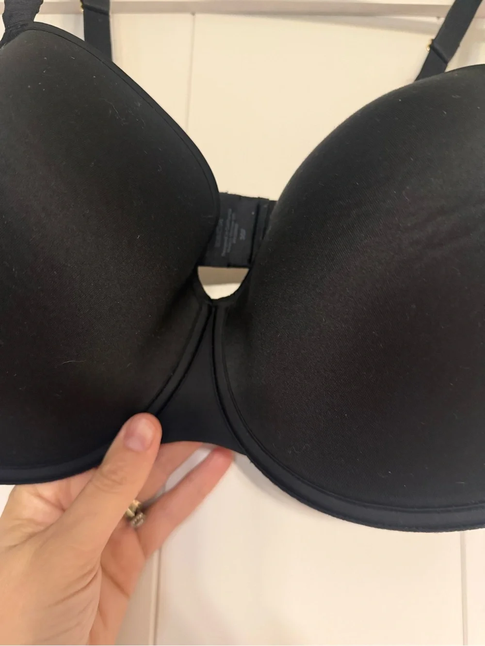 ThirdLove Womens Size 36F 24/7 Classic T-Shirt Bra Full Coverage Black Underwire